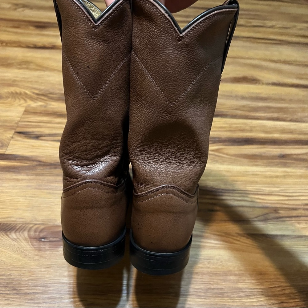 justin bullhide cowboy boots Size 8D - Picture 4 of 7